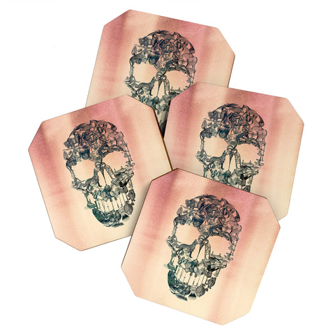 Ali Gulec Skull Vintage Coaster Set