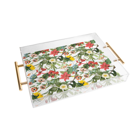 Ali Gulec Summer Flower Garden Acrylic Tray