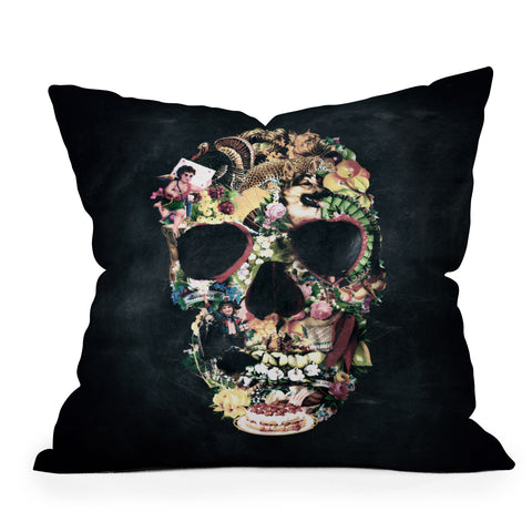 Ali Gulec Vintage Skull Outdoor Throw Pillow