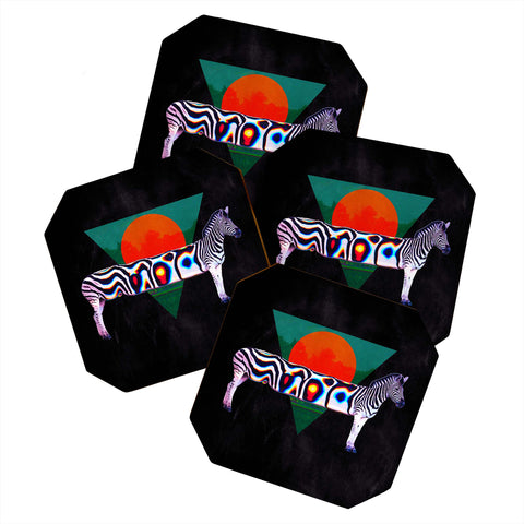 Ali Gulec Zebra Distorted Coaster Set