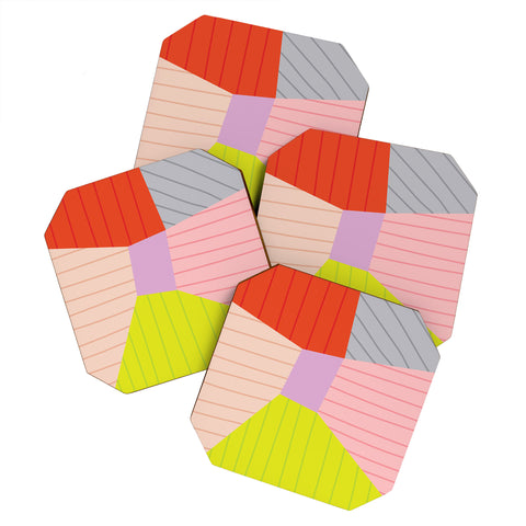 Alice Rebecca Potter Colour Block I Coaster Set