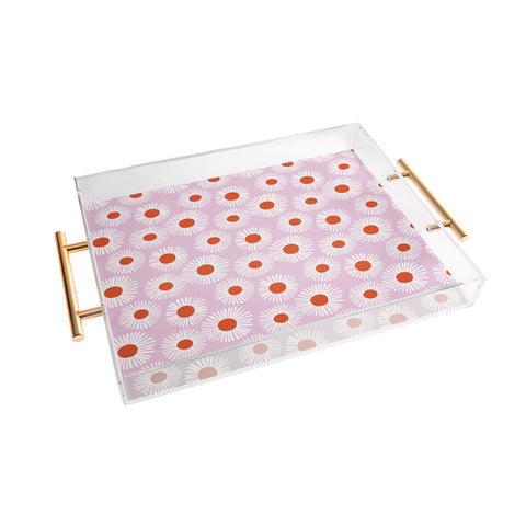 Alice Rebecca Potter Daisy Starbusrt Acrylic Tray