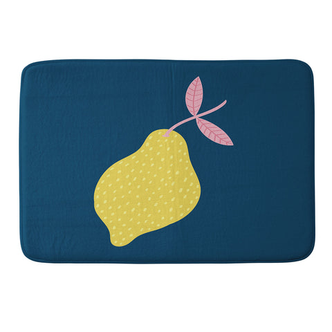 Alice Rebecca Potter Lemon I Memory Foam Bath Mat
