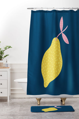 Alice Rebecca Potter Lemon I Shower Curtain And Mat
