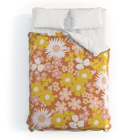 Alice Rebecca Potter Wildflower Retro Ditsy Flower Duvet Cover