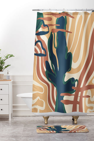 Alilscribble a LIL dessert scene Shower Curtain And Mat