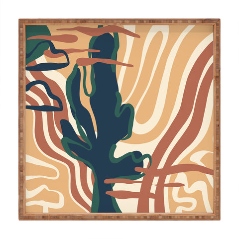 Alilscribble a LIL dessert scene Square Tray