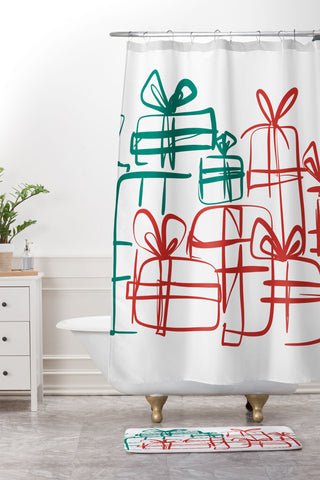 Alilscribble A Present for You Shower Curtain And Mat