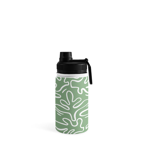 Alilscribble Abstract Greens Water Bottle