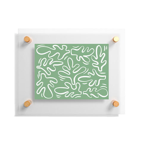 Alilscribble Abstract Greens Floating Acrylic Print