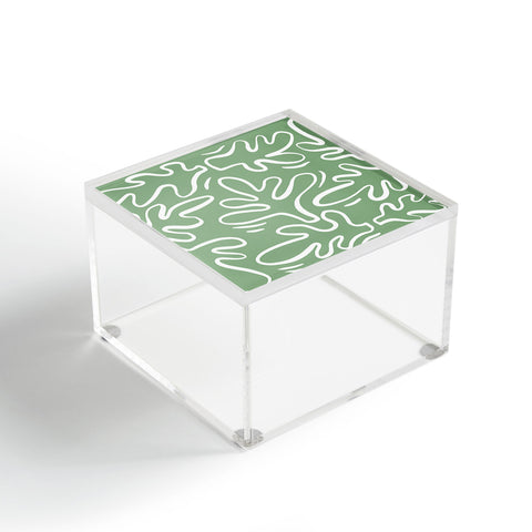 Alilscribble Abstract Greens Acrylic Box