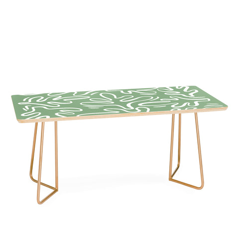 Alilscribble Abstract Greens Coffee Table