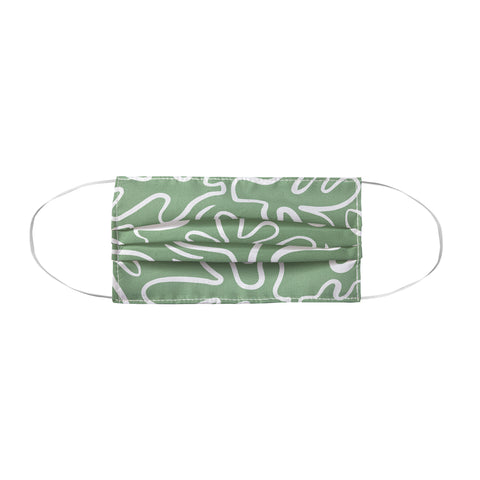 Alilscribble Abstract Greens Face Mask