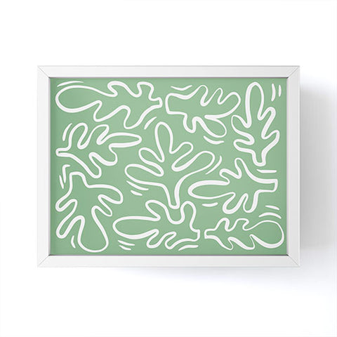 Alilscribble Abstract Greens Framed Mini Art Print