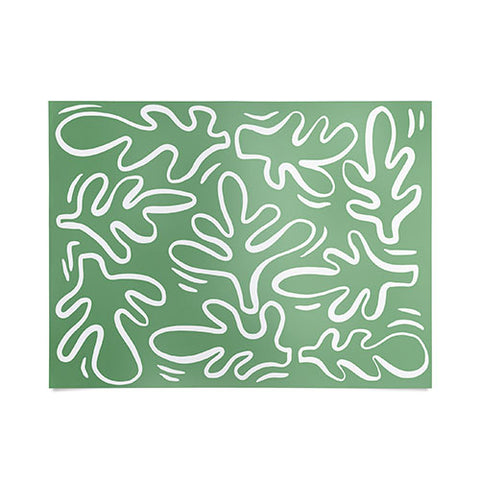 Alilscribble Abstract Greens Poster