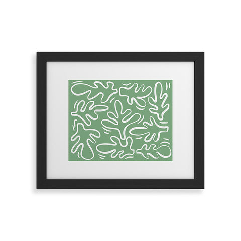 Alilscribble Abstract Greens Framed Art Print
