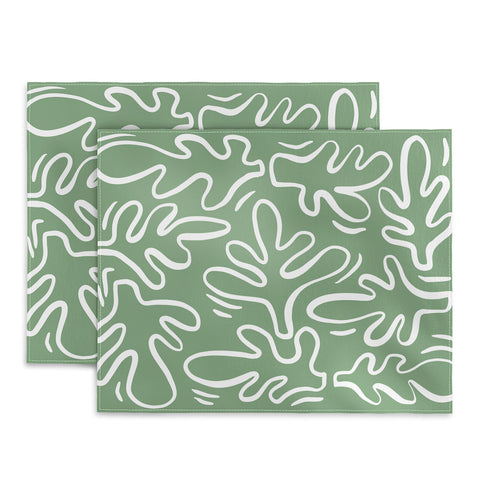 Alilscribble Abstract Greens Placemat