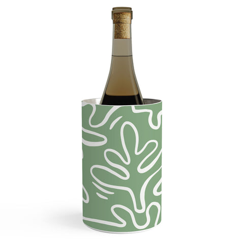 Alilscribble Abstract Greens Wine Chiller