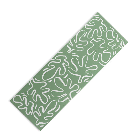 Alilscribble Abstract Greens Yoga Mat