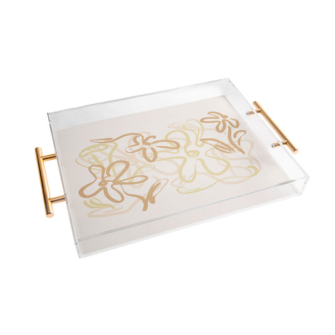 Alilscribble Another Flower Design Acrylic Tray