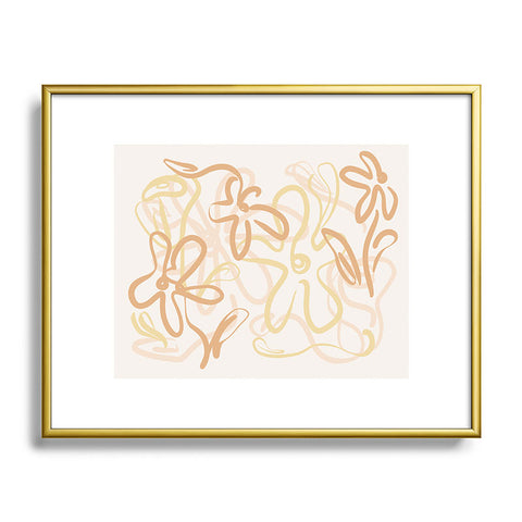 Alilscribble Another Flower Design Metal Framed Art Print