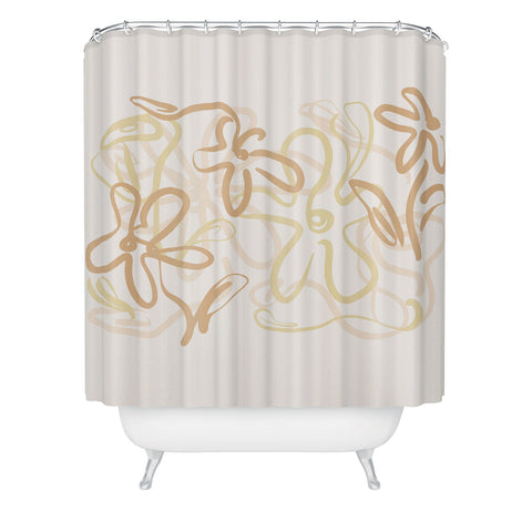Alilscribble Another Flower Design Shower Curtain