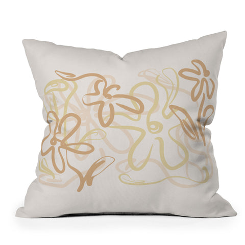 Alilscribble Another Flower Design Throw Pillow