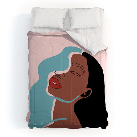 Alilscribble Blue Girl Comforter