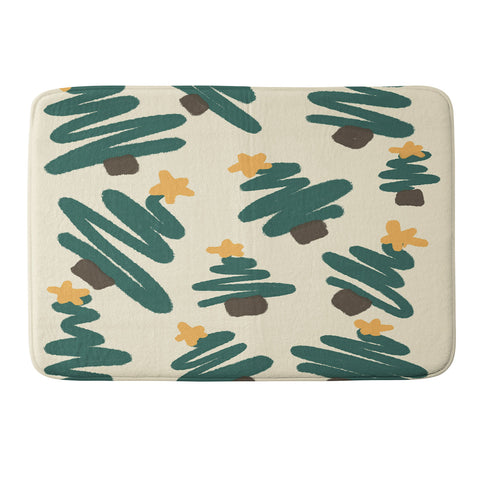 Alilscribble Christmas Forrest Memory Foam Bath Mat