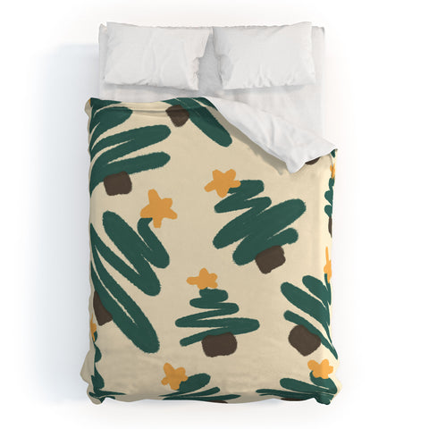Alilscribble Christmas Forrest Duvet Cover