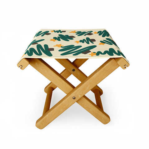 Alilscribble Christmas Forrest Folding Stool
