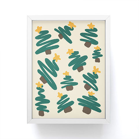 Alilscribble Christmas Forrest Framed Mini Art Print