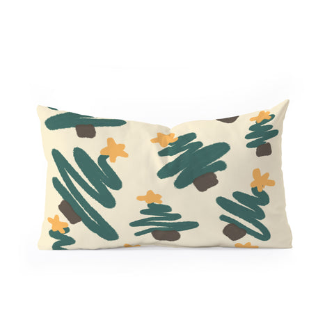 Alilscribble Christmas Forrest Oblong Throw Pillow
