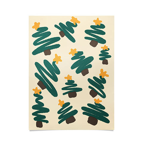 Alilscribble Christmas Forrest Poster