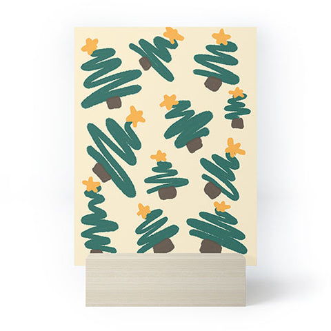 Alilscribble Christmas Forrest Mini Art Print
