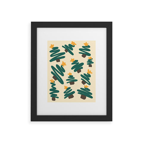 Alilscribble Christmas Forrest Framed Art Print