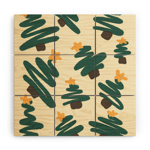 Alilscribble Christmas Forrest Wood Wall Mural