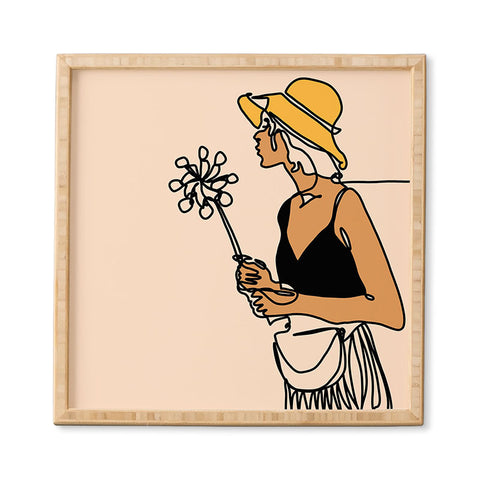 Alilscribble Flower Girl Framed Wall Art