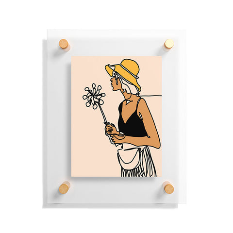 Alilscribble Flower Girl Floating Acrylic Print