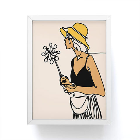 Alilscribble Flower Girl Framed Mini Art Print