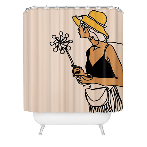 Alilscribble Flower Girl Shower Curtain