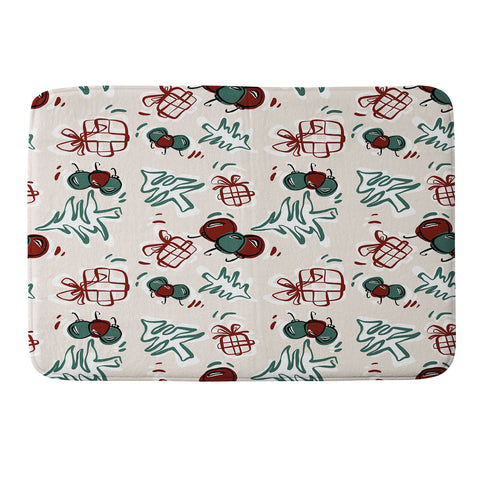 Alilscribble HOLIDAYS I Memory Foam Bath Mat