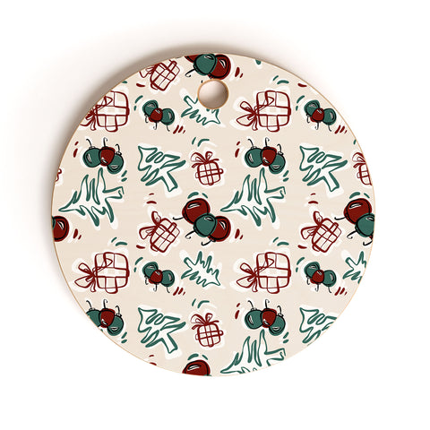 Alilscribble HOLIDAYS I Cutting Board Round