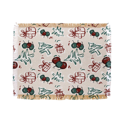 Alilscribble HOLIDAYS I Throw Blanket