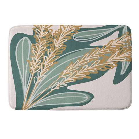 Alilscribble Leaves and things Memory Foam Bath Mat