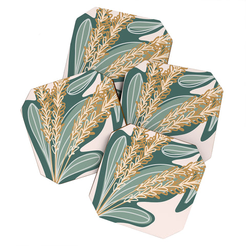 Alilscribble Leaves and things Coaster Set