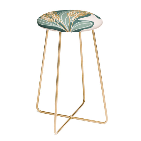 Alilscribble Leaves and things Counter Stool