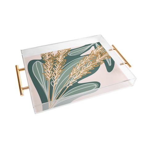 Alilscribble Leaves and things Acrylic Tray