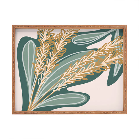 Alilscribble Leaves and things Rectangular Tray