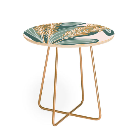 Alilscribble Leaves and things Round Side Table